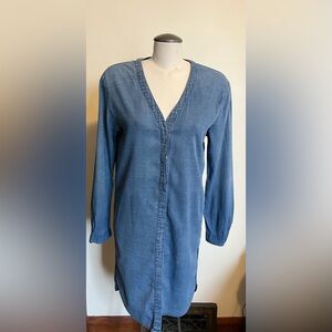 Frank & Oak Blue Button-up Blouse/Tunic - Size Medium